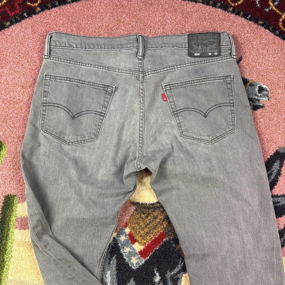 GREY LEVI'S JEANS DENIM PANTS 504 - Picture 2 of 14